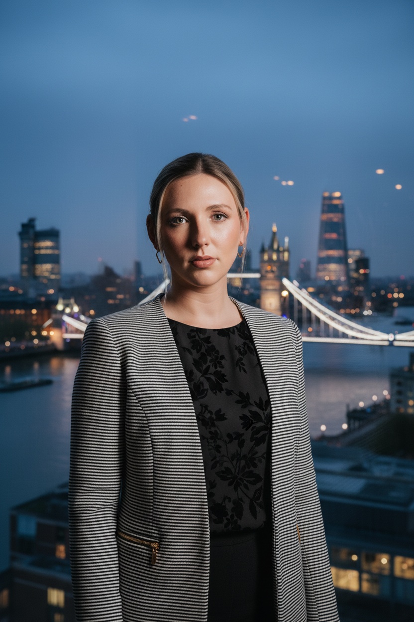 Business card headshot example